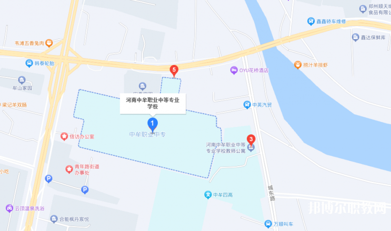 中牟縣職業(yè)中等專業(yè)學校地址，乘車路線